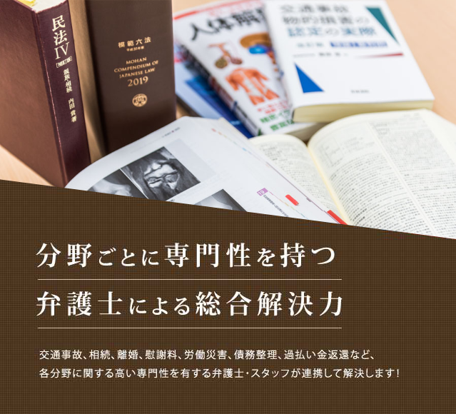 分野ごとに専門性を持つ弁護士による総合解決力